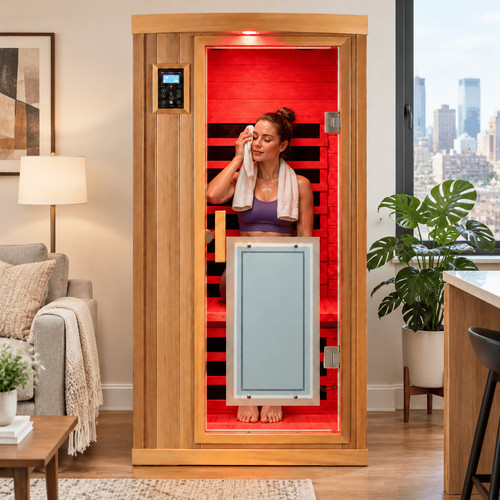 Red cedar sauna - red,